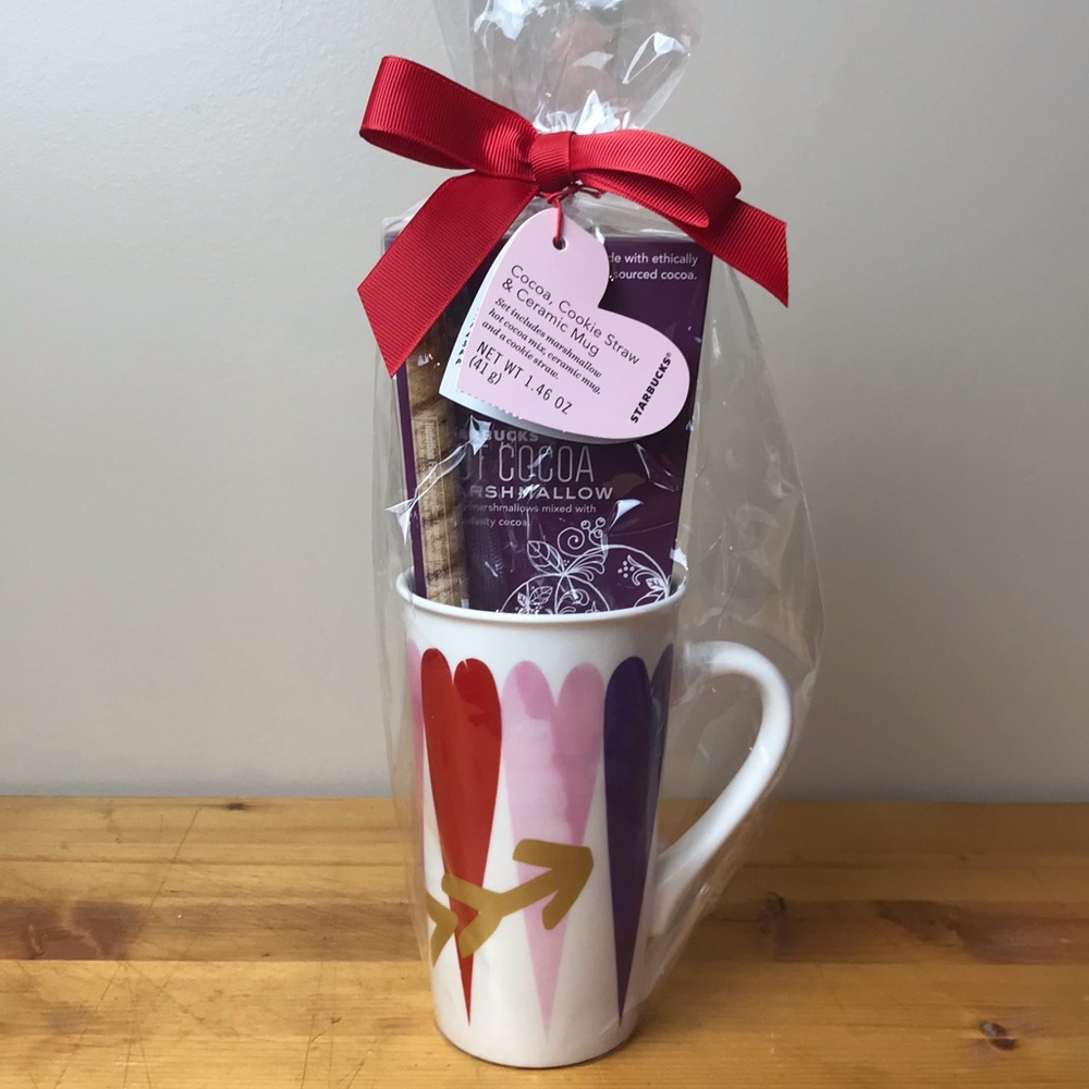 Valentine's Starbucks Tall Heart Mug Gift Set